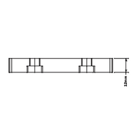 32-4590PNEU-1SS MODULAR SOLUTIONS PNEUMATIC MOUNTING PLATE 45MM X 90MM COVER PLATE - NO MOUNTING HOLES